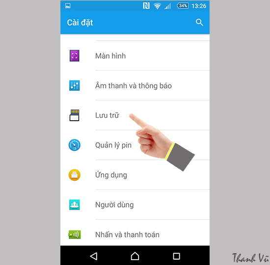 Kiem tra dung luong bo nho tren Sony Xperia M5 Single Sim 2